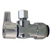 Tectite By Apollo 1/2 in. Chrome-Plated Brass Push-To-Connect x 1/4 in. O.D. Compression Quarter-Turn Angle Stop Valve FSBVA1214C
